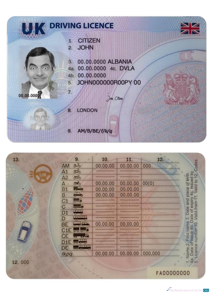 download United Kingdom driving license, (after 2021 December present)